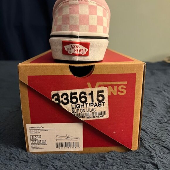 Youth Slip-On Checkerboard Pink/White - Picture 2 of 3